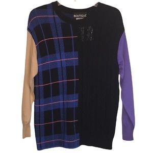 Moschino Multicolor Plaid Sweater